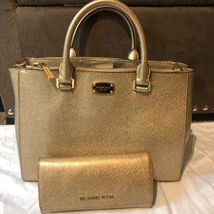 Gold Michael Kors Handbag
